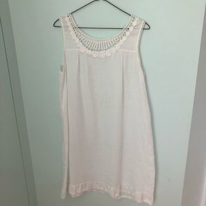 White Summer Linen Dress